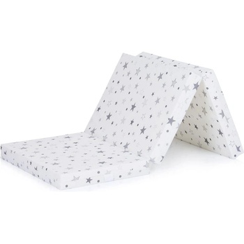 Chipolino Сгъваем матрак 60/120/6 бял/сиви звезди (3800931049843)