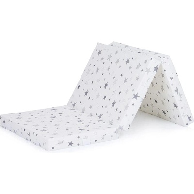 Chipolino Сгъваем матрак 60/120/6 бял/сиви звезди (3800931049843)