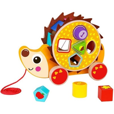 Moni Дървена играчка за дърпане Hedgehog TKE011 (6970090046933)