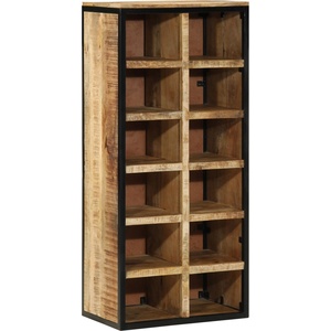 vidaXL Шкаф за обувки 50 x 30 x 110 см Солидно мангово дърво Кафяво (374092)