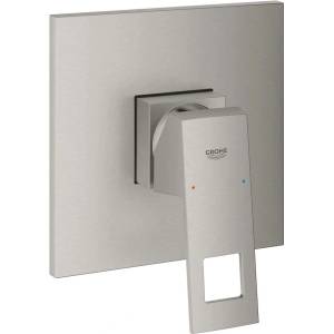 GROHE Смесител за душ Eurocube с едноръкохватков механизъм, матиран хром, Supersteel, без тяло за вграждане (24061DC0)