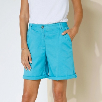 Blancheporte Strečové bermudy tyrkysová