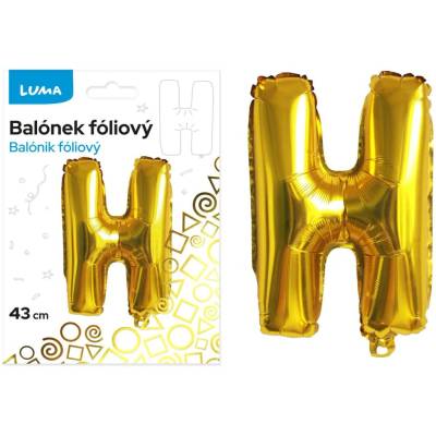 LUMA trading s.r.o. Balónek fóliový "H" ZLATÝ LUMA 659961