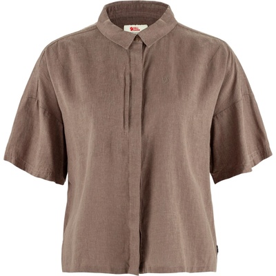 Fjällräven Дамска риза с копчета Fjällräven Women's Övik Hemp Camp Shirt S/S Shirt - Suede Brown - размер XS (133-1261-0211)