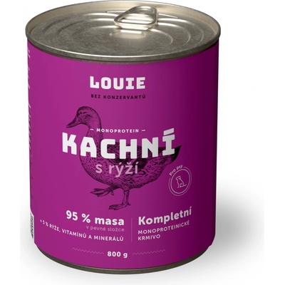 Louie Dog Kačacie s ryžou 800 g