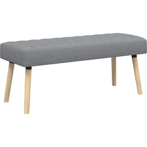 vidaXL Пейка с канали Светлосиво 110 x 40 x 46 cm Текстил (42038487)
