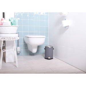 EKO-Europe EKO Кош за отпадъци с педал BELLE DELUXE- 3 литра - сив (EKO 921703 - Grey) - luxdom