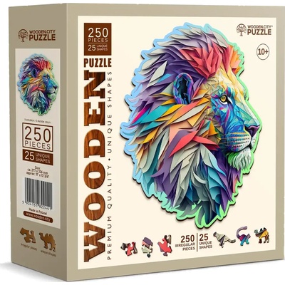 Wooden City - Puzzle Modern Lion wooden - 250 piese