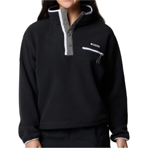 Columbia Дамски поларен пуловер Columbia Women's Helvetia II Cropped Half Snap Fleece Fleece jumper - Black - размер XL (105-6165-0115)
