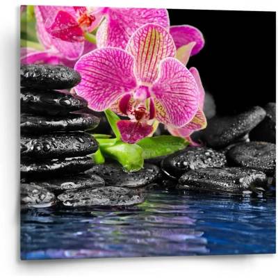 Sablio Obraz Orchidej na kamenech - 110x110 cm