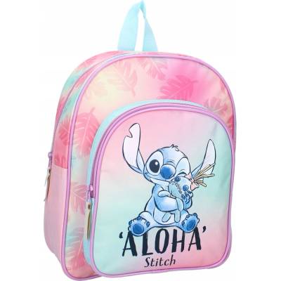 Školský batoh s viacerými priehradkami Lilo a Stich Vadobag ružový 9 l