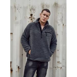 Brandit МЪЖКО ЯКЕ ОТ ПЛЮШЕН ПОЛАР В СИВО brandit teddyfleece troyer anthracitemodel723 sale - , размер m