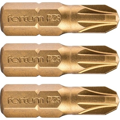 hrot křížový pozidriv sada 3 ks PZ 3 x 25 mm titan
