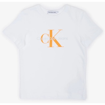 Calvin Klein Тениска детски Calvin Klein Jeans | Byal | Момичешки | 104