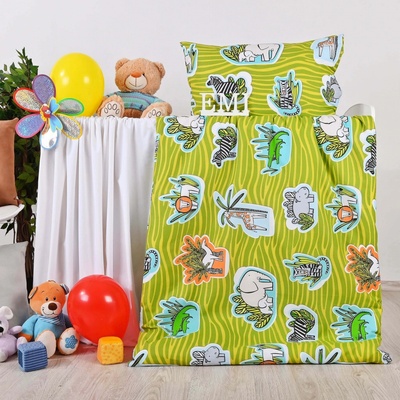 Emi povlečení Jungle zelené 130x90 , 65x45 cm