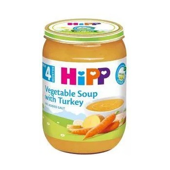 HiPP Супа от зеленчуци и пуешко месо hipp, 4+ месеца, 190гр