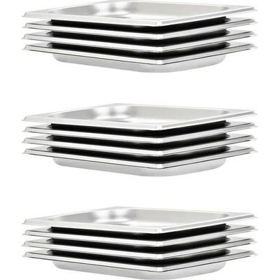Gastronomické nádoby 12 ks GN 1/4, 20 mm, nerezová ocel