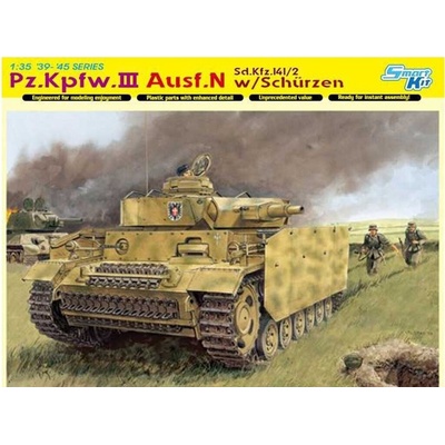 Dragon Model Kit tank 6474 Pz.Kpfw.III Ausf.N w/SCHÜRZEN1:35
