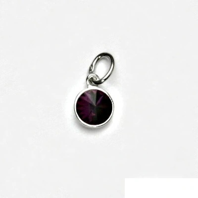 Čištín Zlatý přívěsek Swarovski krystal ametyst bílé zlato P 1336