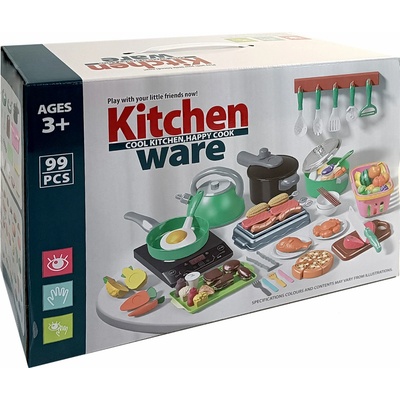 Bavytoy Sada nádobí do kuchyňky 99 ks zelená