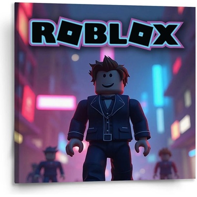 Sablio Obraz ROBLOX Neonové město - 50x50 cm Varianta: Sablio Obraz ROBLOX Neonové město - 110x110 cm