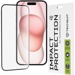 Techsuit Протектор за iPhone 15 / iPhone 16 - 111D Full Cover / Full Glue Glass - Черен
