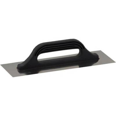 TOPTRADE hladítko nerezové, s plastovou rukojetí, hladké, 480 x 130 mm