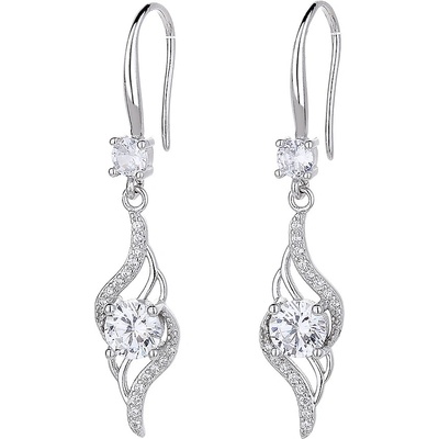 DELIS Сребърни обеци, jw839, елегантен дизайн, с родиево покритие (jw839)