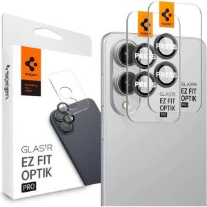 Spigen Протектор за Камерата на Samsung S25 Edge, Spigen EZ Fit Optik Pro Glas. tR 2бр. , Черен (AGL09413)
