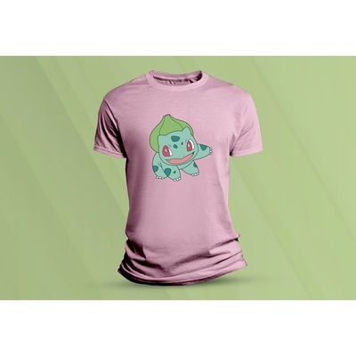 Sandratex dětské bavlněné tričko pokémon Bulbasaur růžová