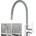 Mixxus Смесител за кухня гъвкав, с керамична батерия MIXXUS SUS-011 Refl Grey ET8478 (UNI-09571)