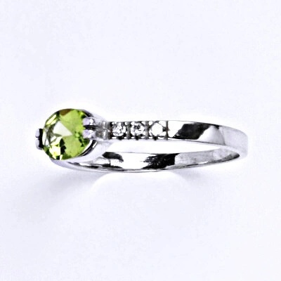 Čištín stříbrný s přírodním olivínem, VR 237