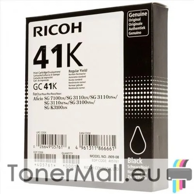 Ricoh Мастилена касета RICOH GELJET GC 41K Black