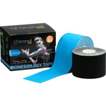 Bronvit Sport Kinesio Tape set černá + modrá 2 x 5cm x 6m