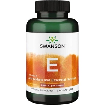 Image 1 of Swanson Natural Vitamin E 1000 IU [60 Гел капсули]