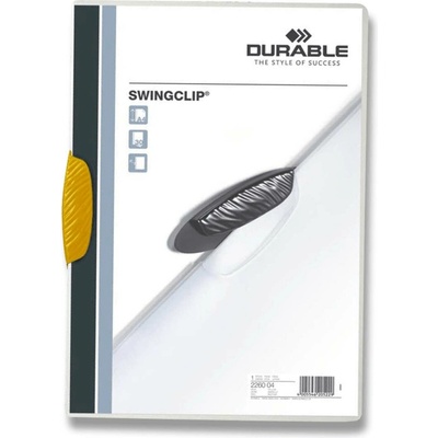 Durable Swingclip plastový rychlovazač žlutý A4