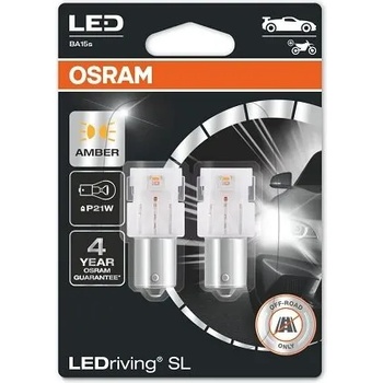 OSRAM LEDriving - BA15S - P21W / AMBER - 7506DYP (2228) (1357) - комплект 2бр (7506DYP)