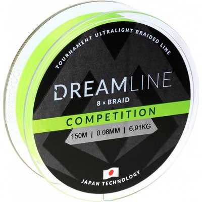 Mikado Pletená Šňůra Dreamline Competition Fluo Green 150m 0,14mm 12,98kg
