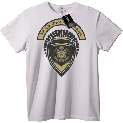 NOONEBRAND Тениска Алфа Омега Щит - M, White