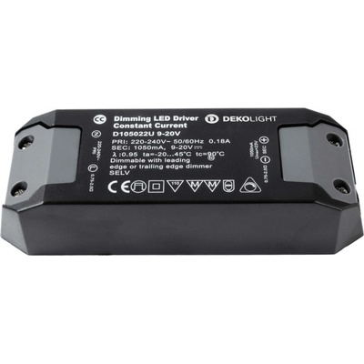 Dekolight KapegoLED napájení D105022U konstantní proud 1050 mA IP20 stmívatelné 9-20V DC 22,00 W 872647