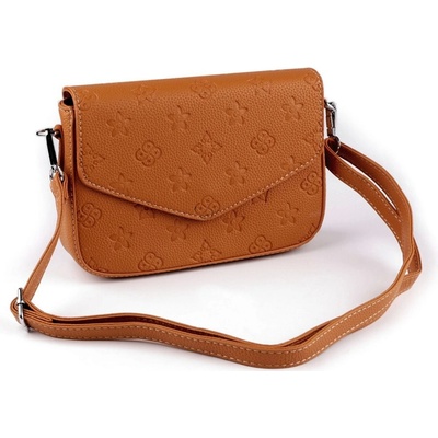 Kabelka crossbody 23x16 cm koňak hnědá