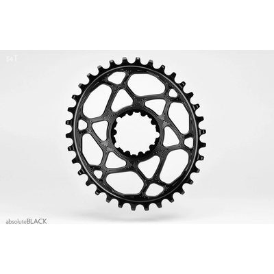 Prevodník Absoluteblack SRAM OVAL 34T offset 6mm čierna (GXP)