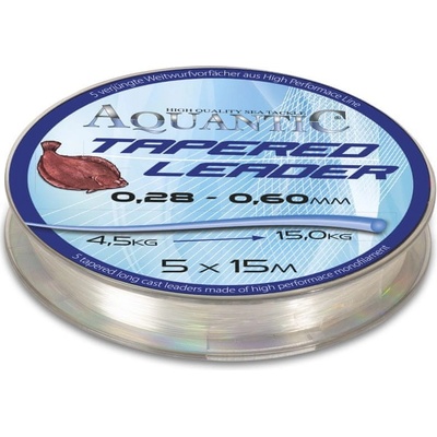 Aquantic Tapered leader 5x15 m 0,37-0,60 mm