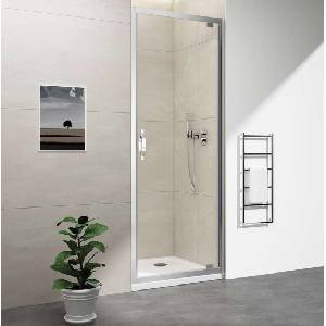 SAPHO Sigma Simply - Душова врата, 190x81 см, гланциран алуминий/прозрачно стъкло GS1279F (GS1279F)