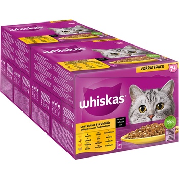 Whiskas Senior 7+ drůbeží výběr v omáčce Kuře drůbež kachna krůta 96 x 85 g