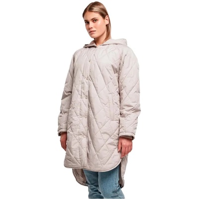 Urban classics Палто Urban classics Oversized Diamond Quilted coat - Beige (Warm Grey)