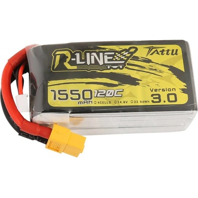 Tattu akupack Li-Pol 14.8 V 1550 mAh 4 120 C SoftCase XT60; TA-RL-120C-1550-4S1P