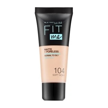 Maybelline Fit Me! Foundation Matte + Poreless 104 Soft Ivory tekutý make-up so zmatňujúcim účinkom 30 ml
