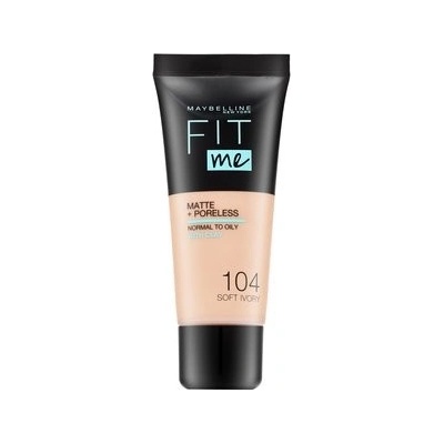 Maybelline Fit Me! Foundation Matte + Poreless 104 Soft Ivory tekutý make-up so zmatňujúcim účinkom 30 ml