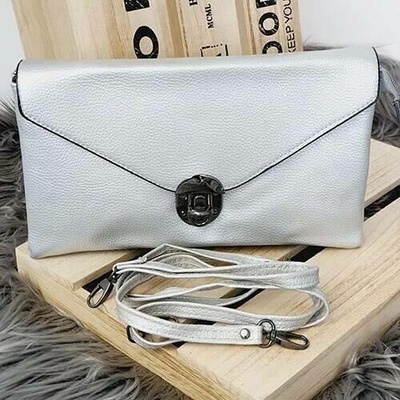 Dámská crossbody kabelka stříbrná